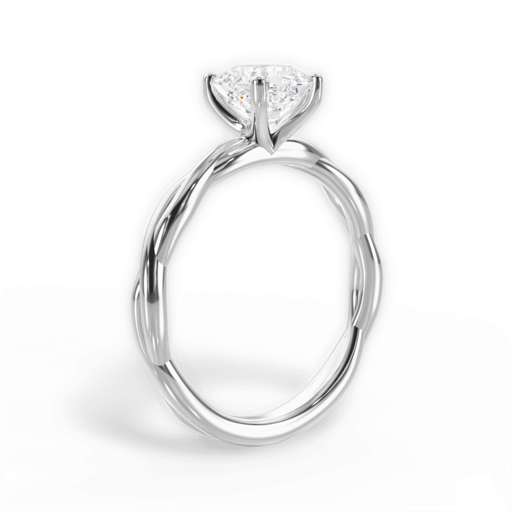 14kt White Gold/18kt White Gold/Platinum/asscher/front