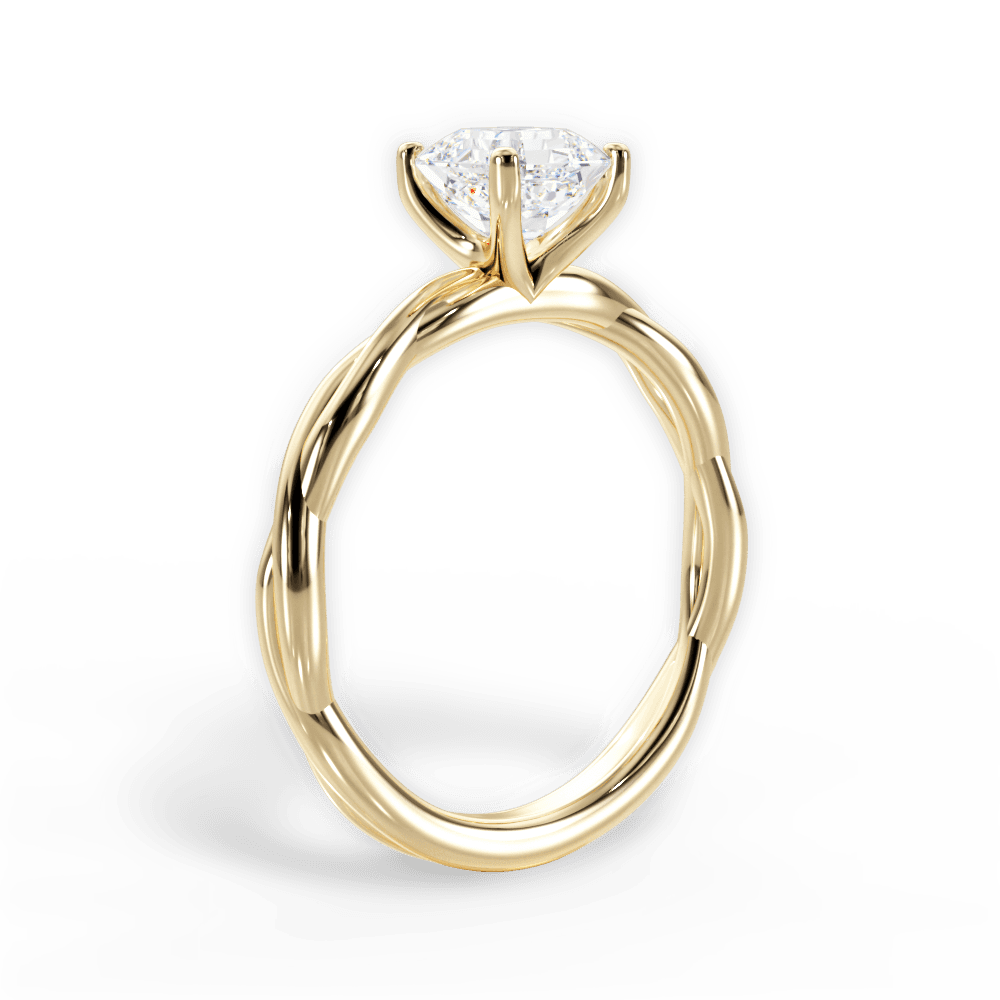 14kt Yellow Gold/18kt Yellow Gold/asscher/front