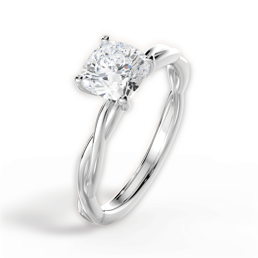 14kt White Gold/18kt White Gold/Platinum/cushion/perspective