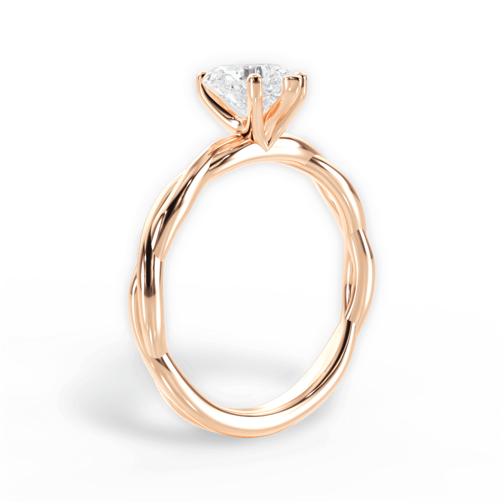 14kt Rose Gold/18kt Rose Gold/heart/front