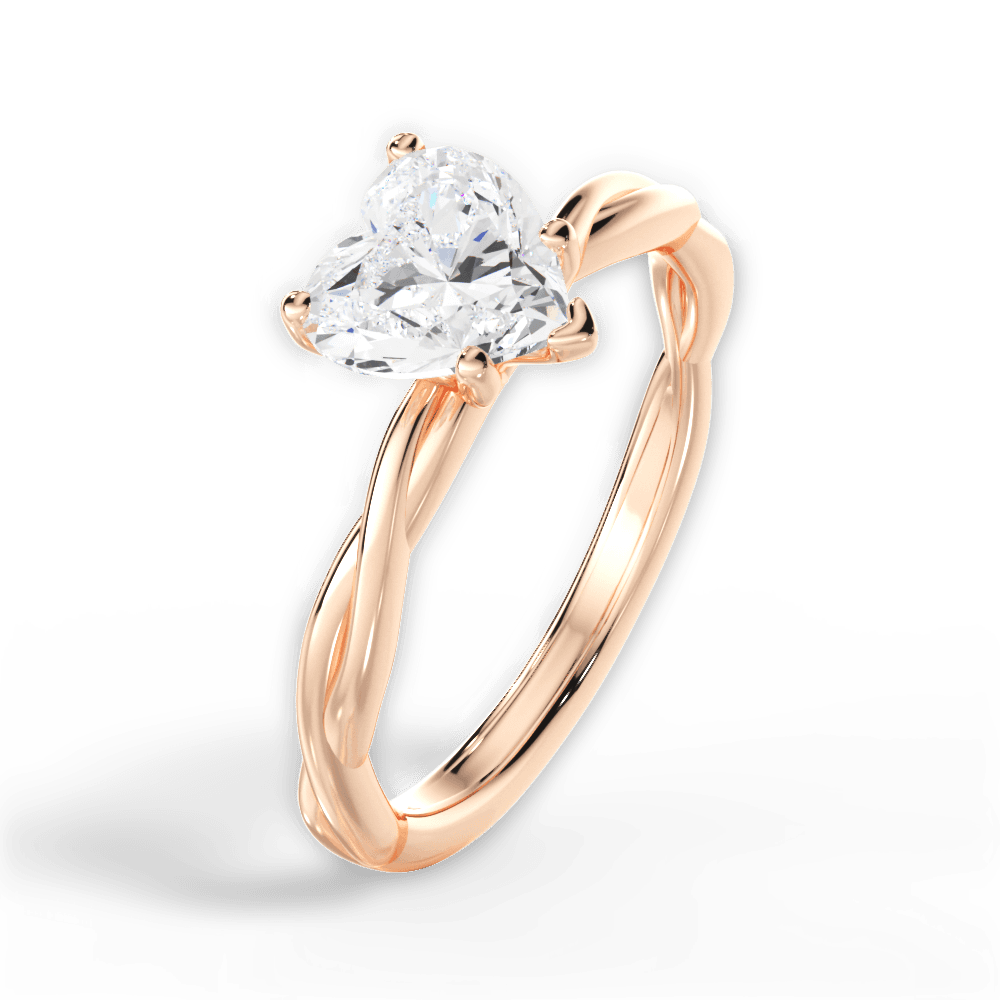 14kt Rose Gold/18kt Rose Gold/heart/perspective