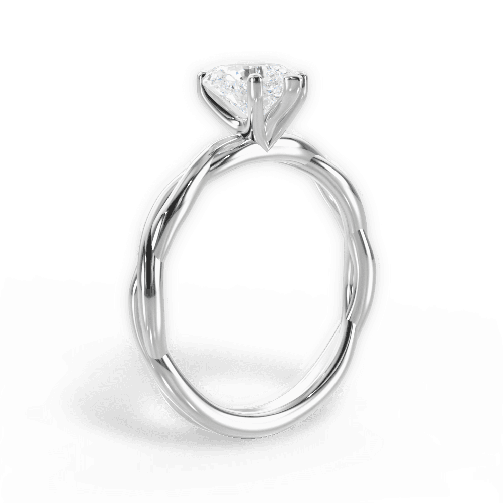 14kt White Gold/18kt White Gold/Platinum/heart/front