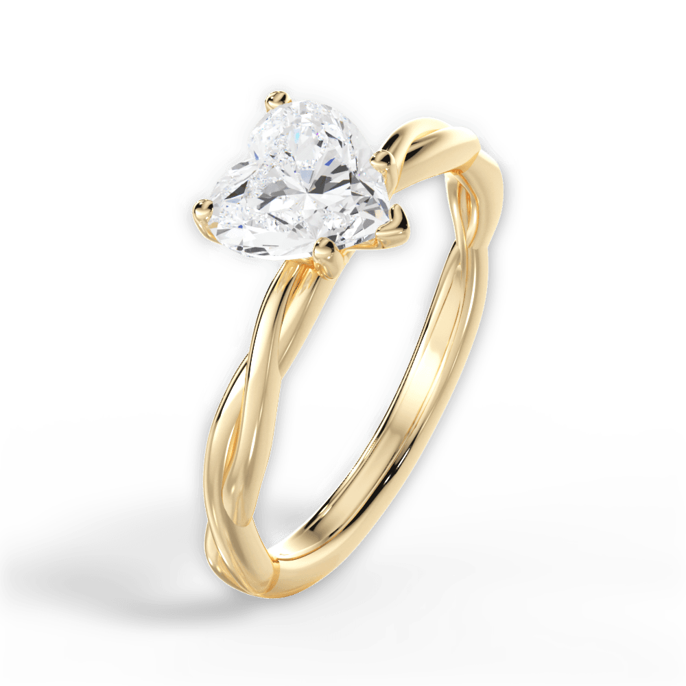 14kt Yellow Gold/18kt Yellow Gold/heart/perspective