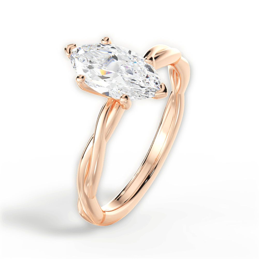 14kt Rose Gold/18kt Rose Gold/marquise/perspective