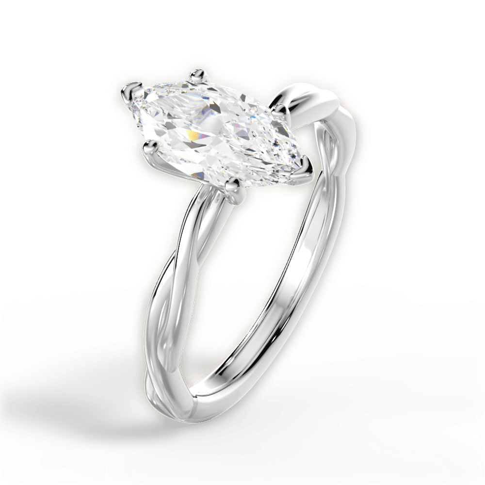 14kt White Gold/18kt White Gold/Platinum/marquise/perspective