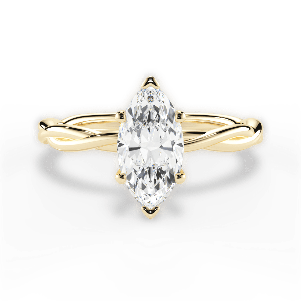 14kt Yellow Gold/18kt Yellow Gold/marquise/top