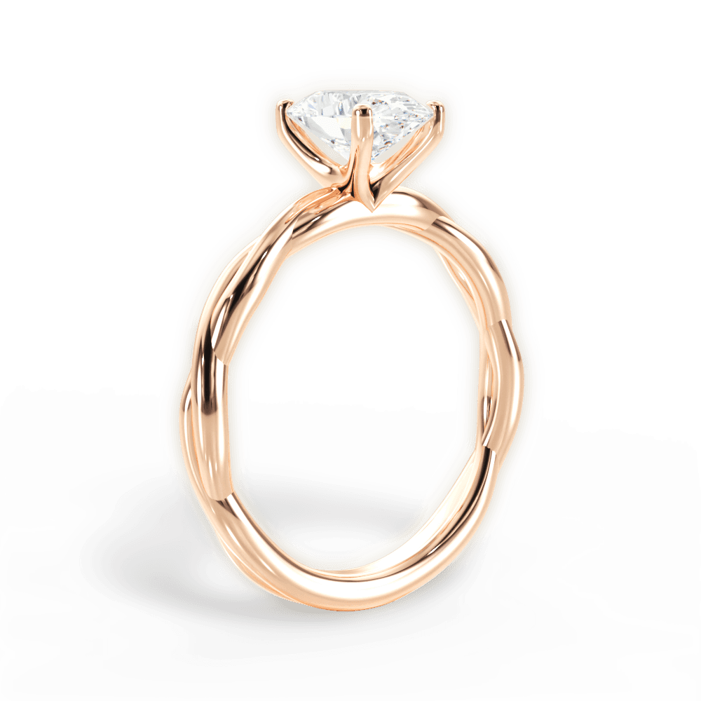 14kt Rose Gold/18kt Rose Gold/oval/front