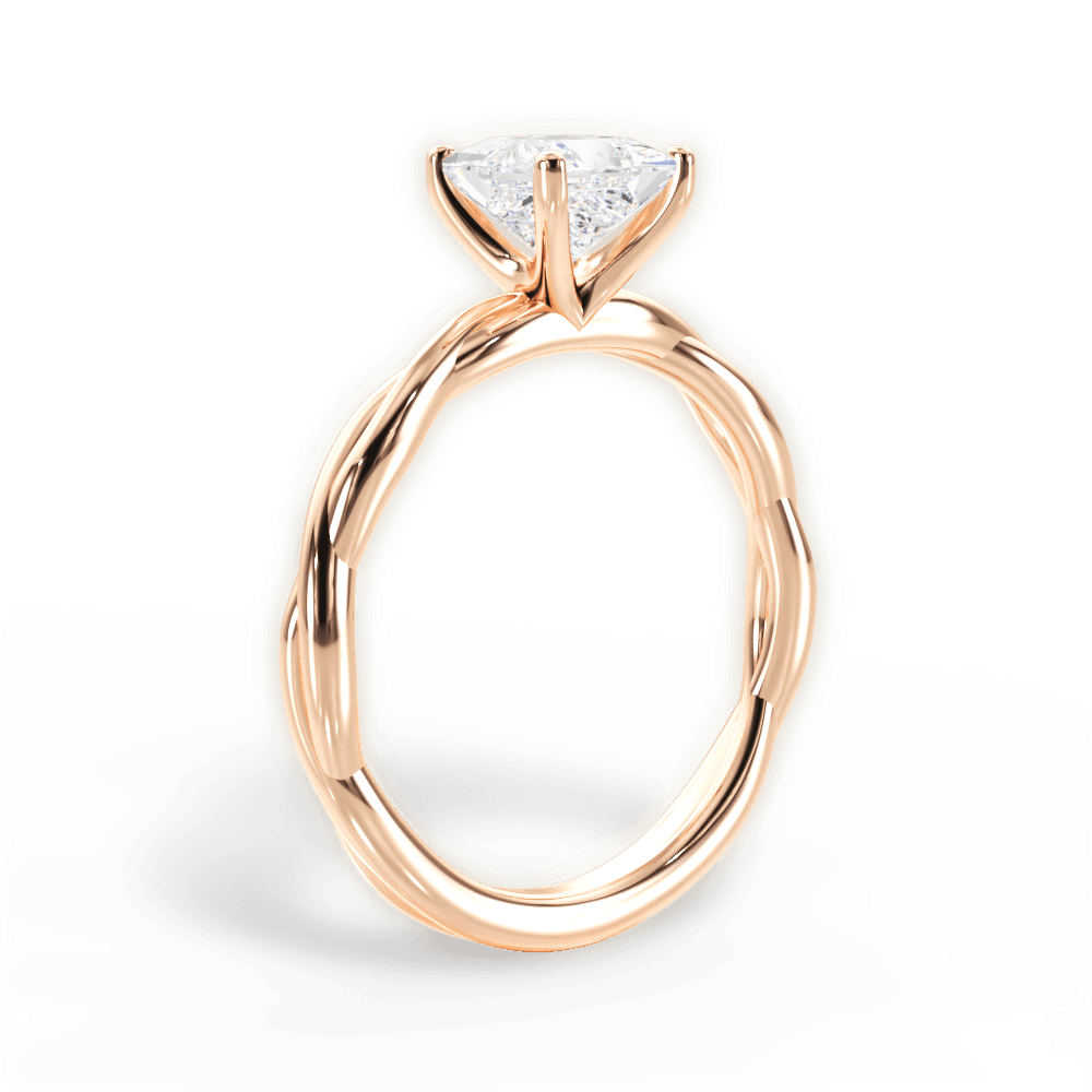 14kt Rose Gold/18kt Rose Gold/princess/front