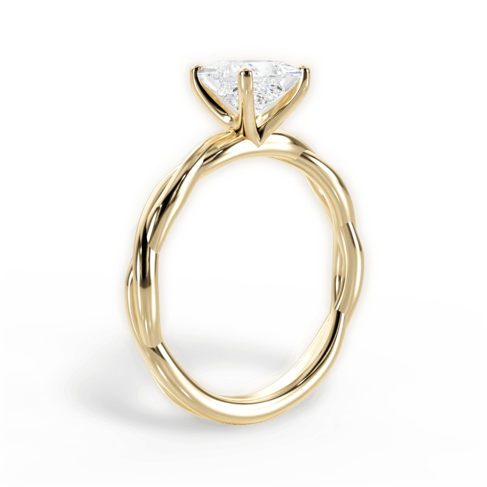 14kt Yellow Gold/18kt Yellow Gold/princess/front