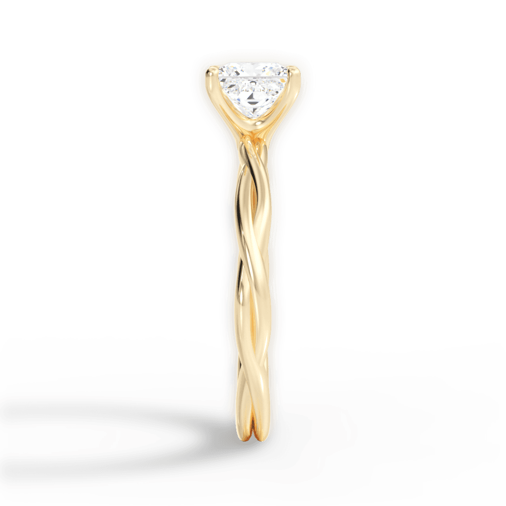 14kt Yellow Gold/18kt Yellow Gold/princess/side