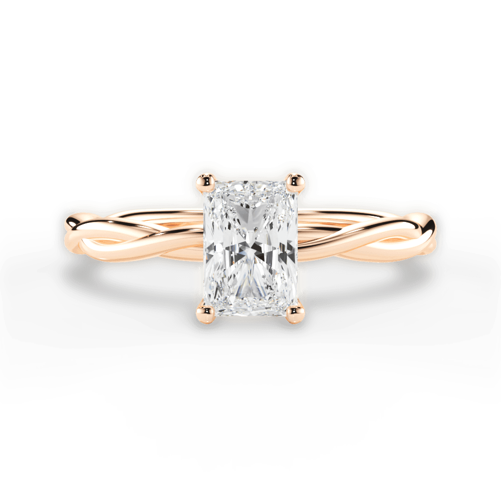 14kt Rose Gold/18kt Rose Gold/radiant/top