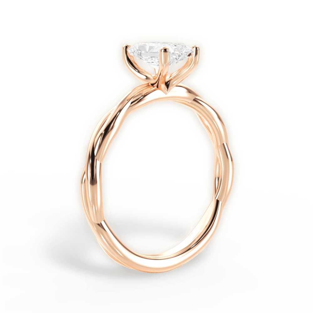 14kt Rose Gold/18kt Rose Gold/radiant/front