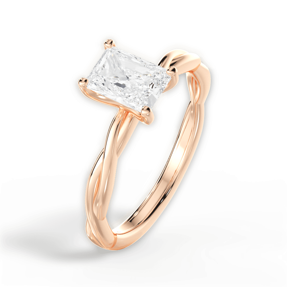 14kt Rose Gold/18kt Rose Gold/radiant/perspective