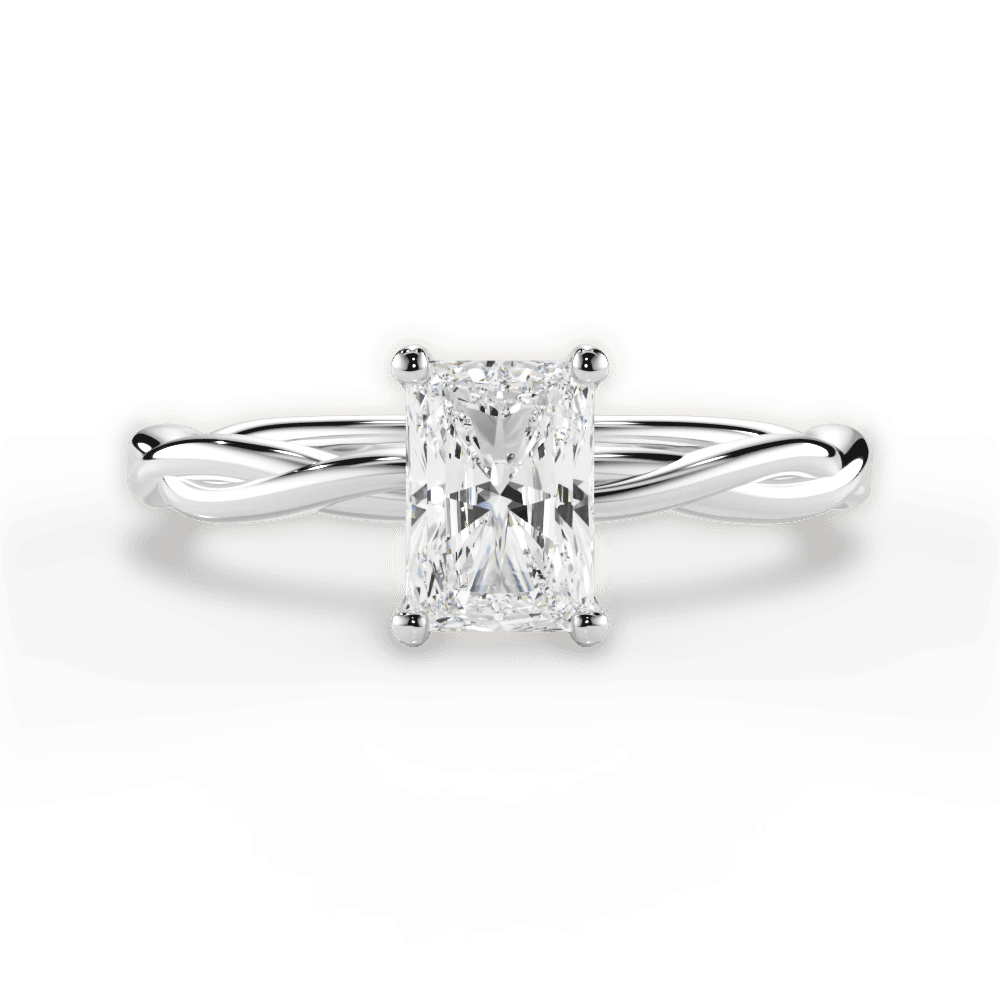 14kt White Gold/18kt White Gold/Platinum/radiant/top