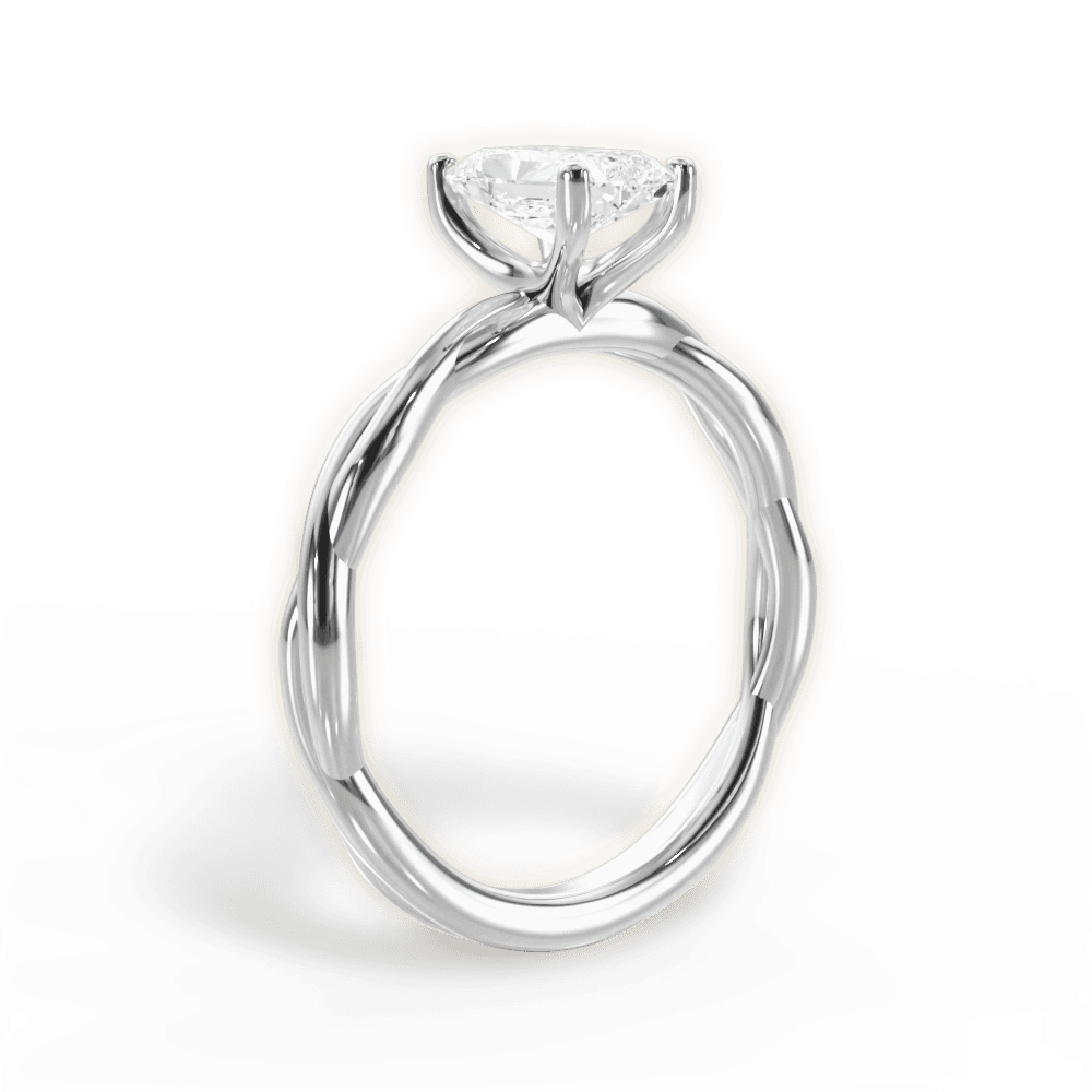 14kt White Gold/18kt White Gold/Platinum/radiant/front