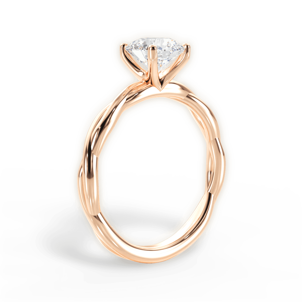 14kt Rose Gold/18kt Rose Gold/round/front