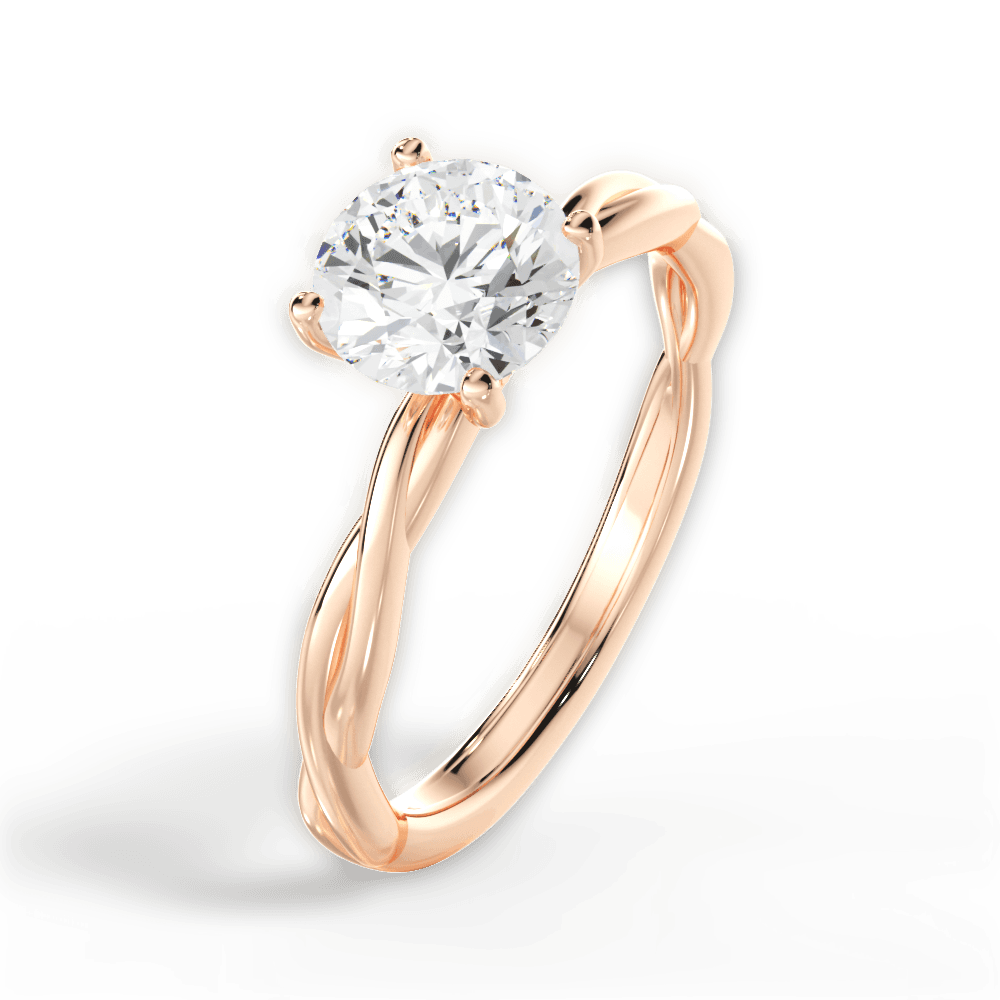 14kt Rose Gold/18kt Rose Gold/round/perspective