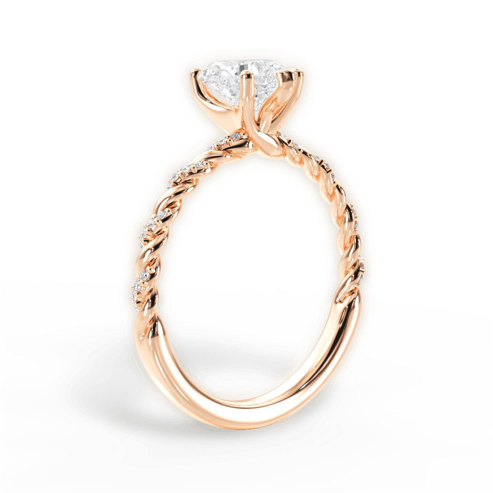 14kt Rose Gold/18kt Rose Gold/heart/front