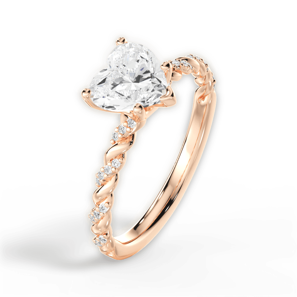 14kt Rose Gold/18kt Rose Gold/heart/perspective