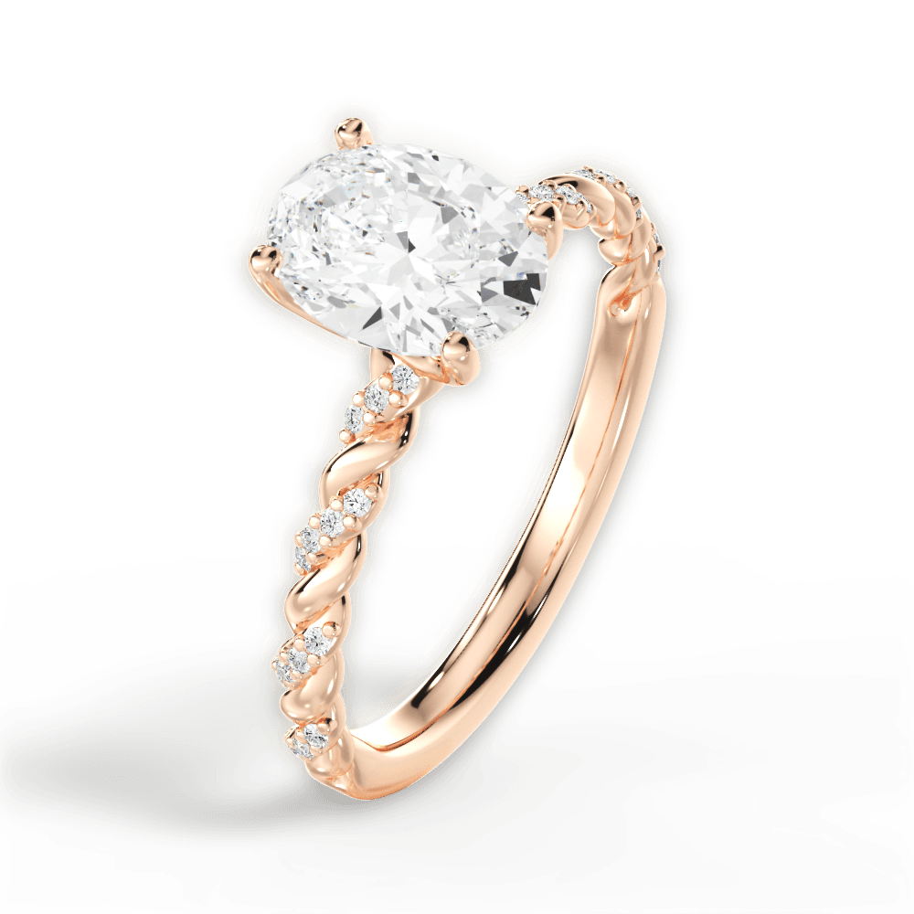 14kt Rose Gold/18kt Rose Gold/oval/perspective