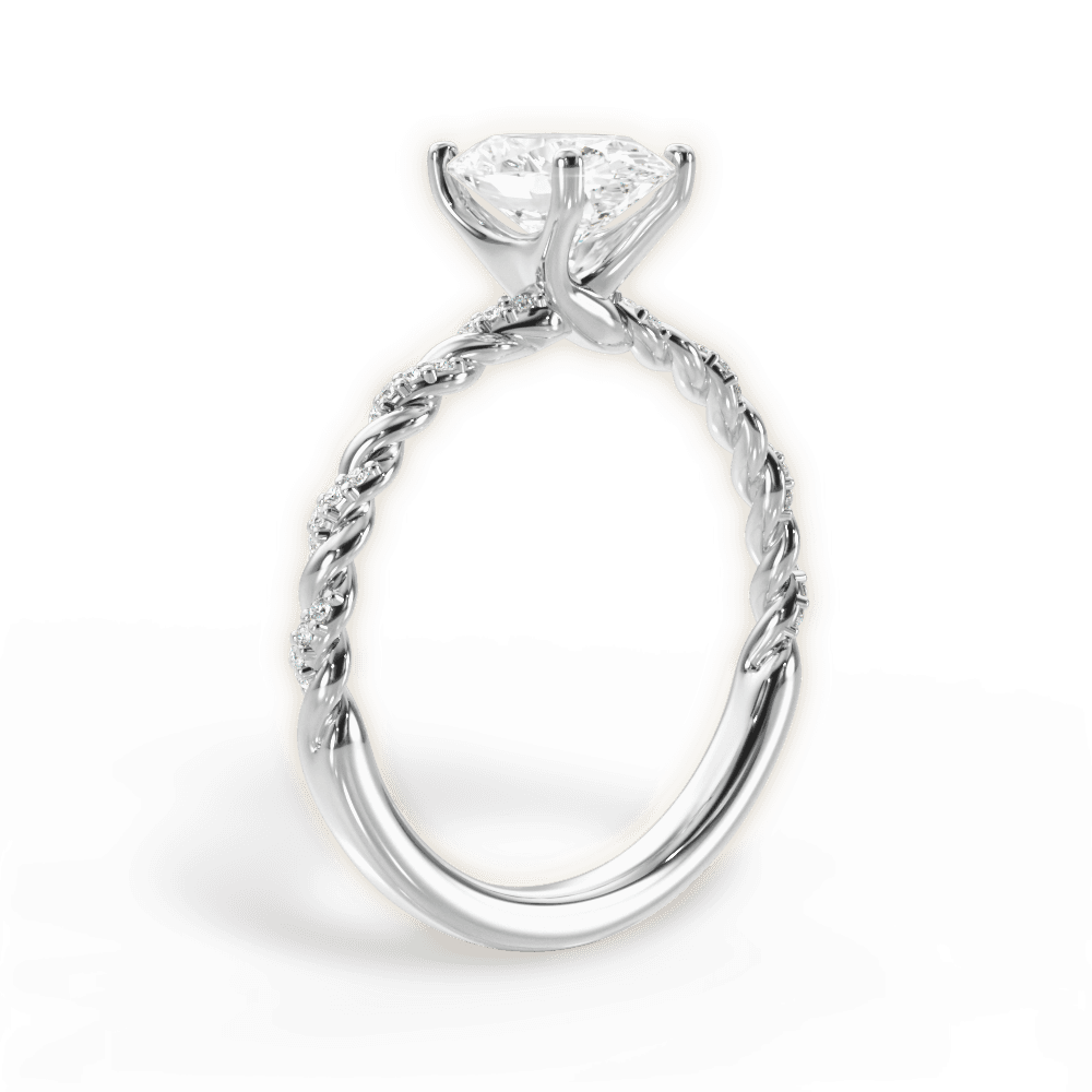 14kt White Gold/18kt White Gold/Platinum/oval/front