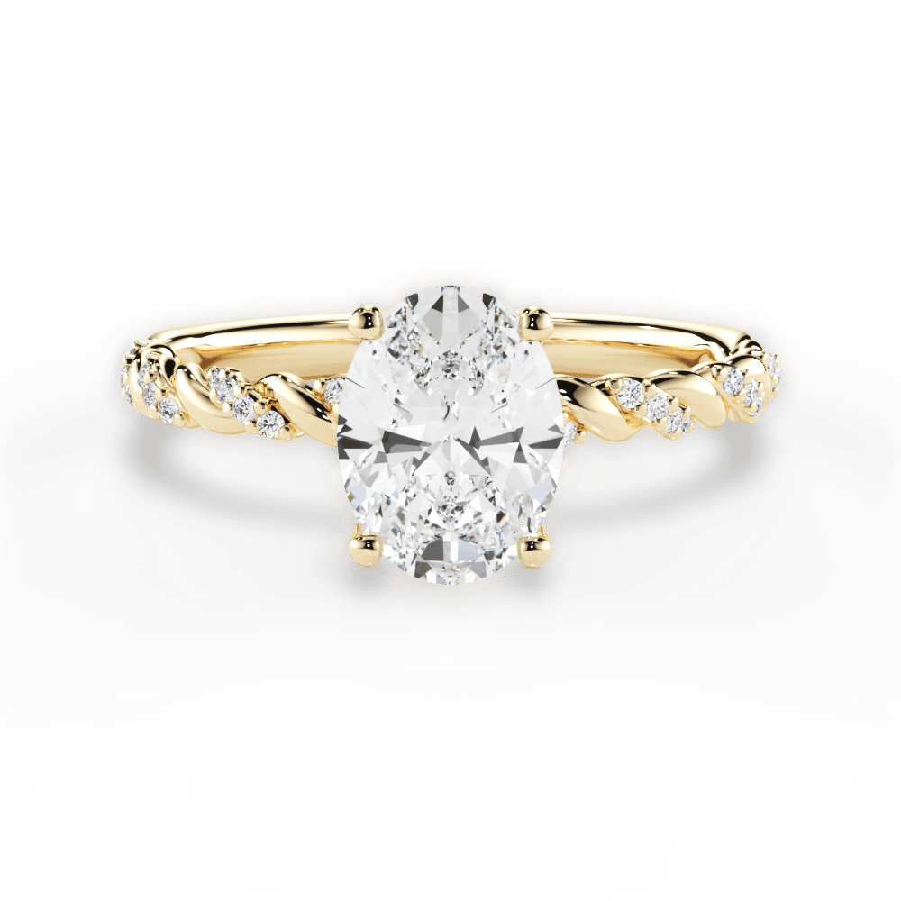 14kt Yellow Gold/18kt Yellow Gold/oval/top
