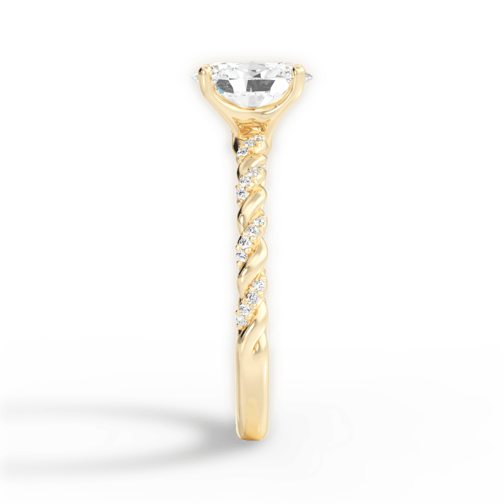 14kt Yellow Gold/18kt Yellow Gold/oval/side