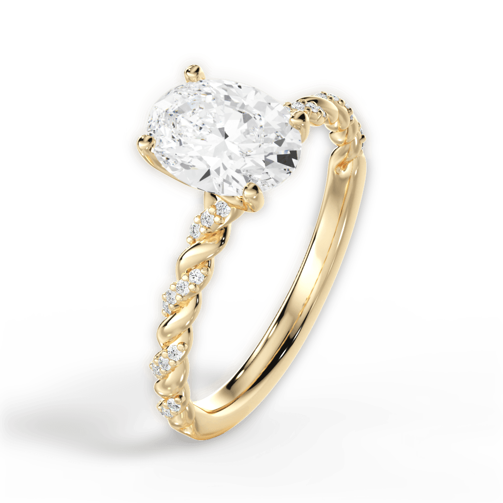 14kt Yellow Gold/18kt Yellow Gold/oval/perspective