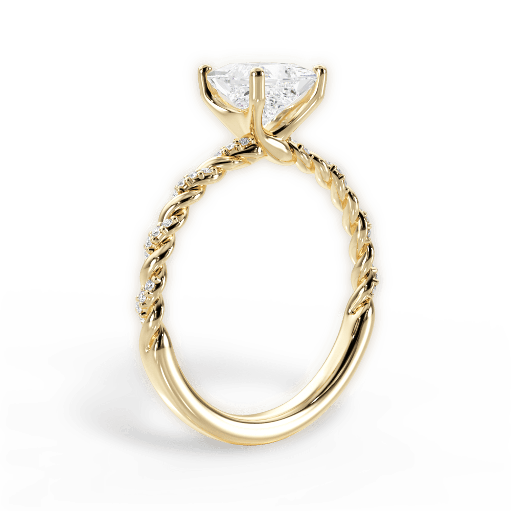 14kt Yellow Gold/18kt Yellow Gold/princess/front