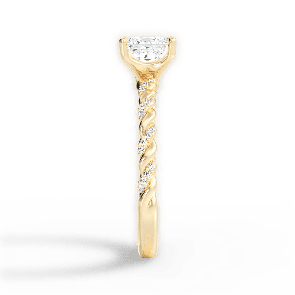 14kt Yellow Gold/18kt Yellow Gold/princess/side