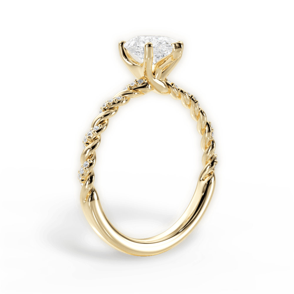 14kt Yellow Gold/18kt Yellow Gold/pear/front