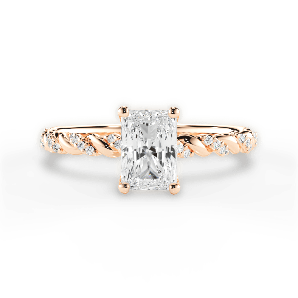 14kt Rose Gold/18kt Rose Gold/radiant/top