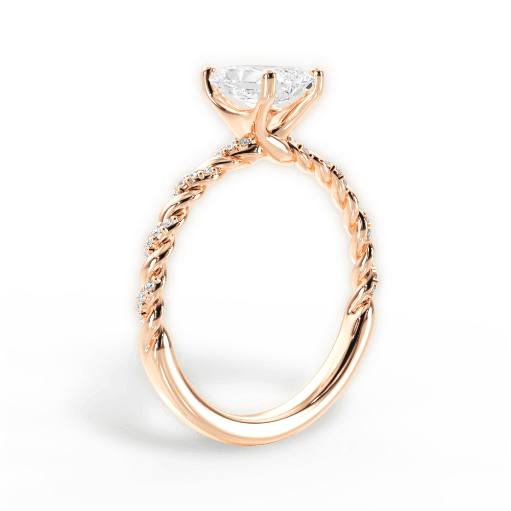 14kt Rose Gold/18kt Rose Gold/radiant/front