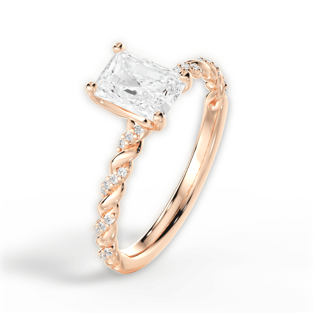 14kt Rose Gold/18kt Rose Gold/radiant/perspective