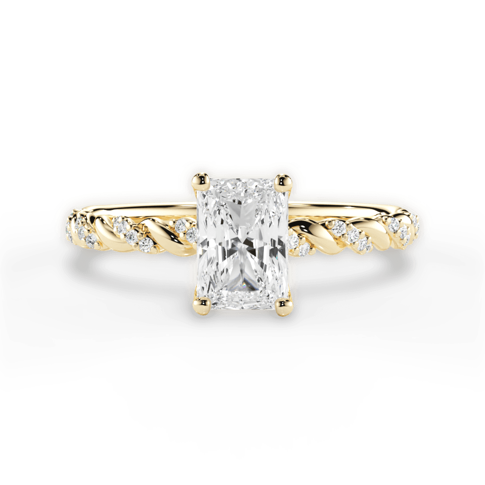 14kt Yellow Gold/18kt Yellow Gold/radiant/top