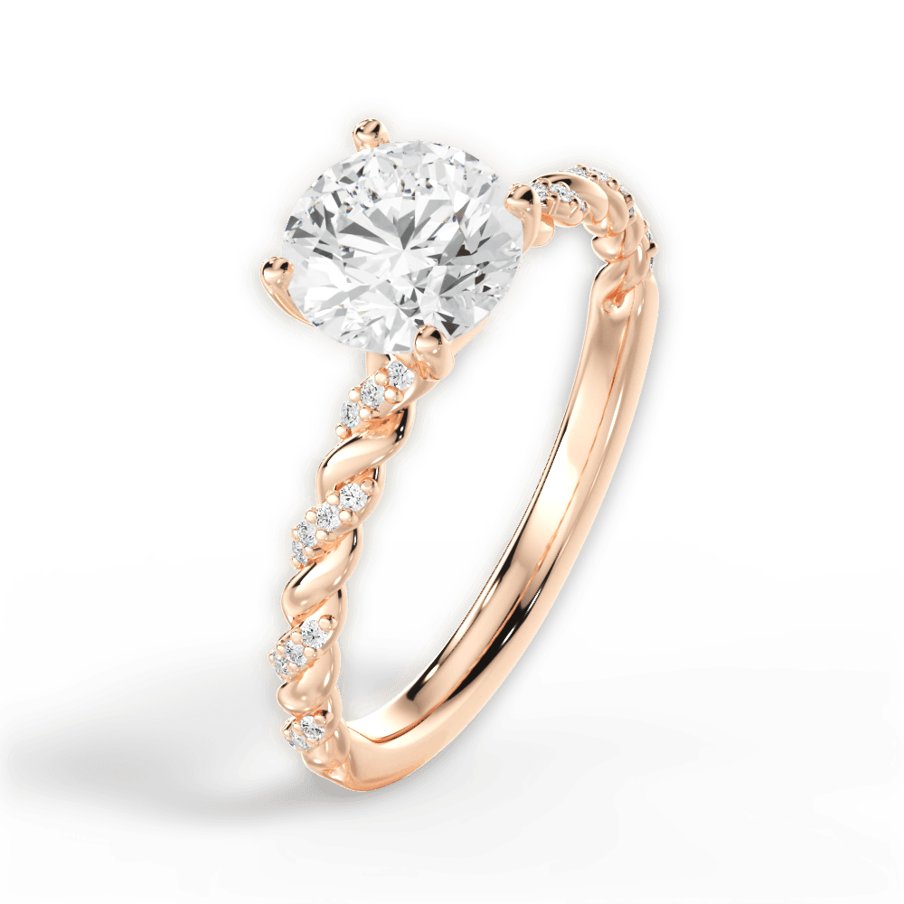 14kt Rose Gold/18kt Rose Gold/round/perspective