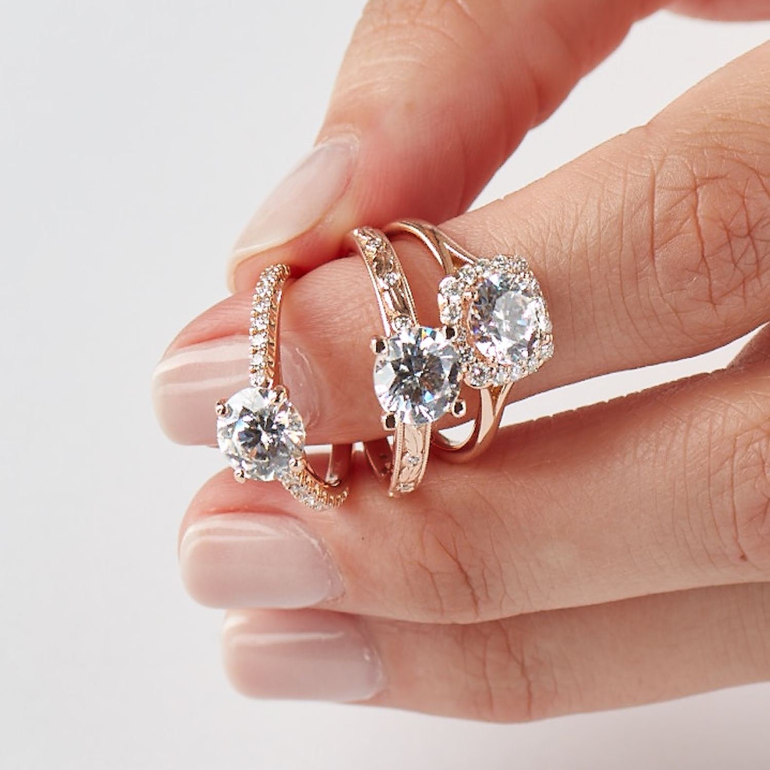 rose gold engagement rings