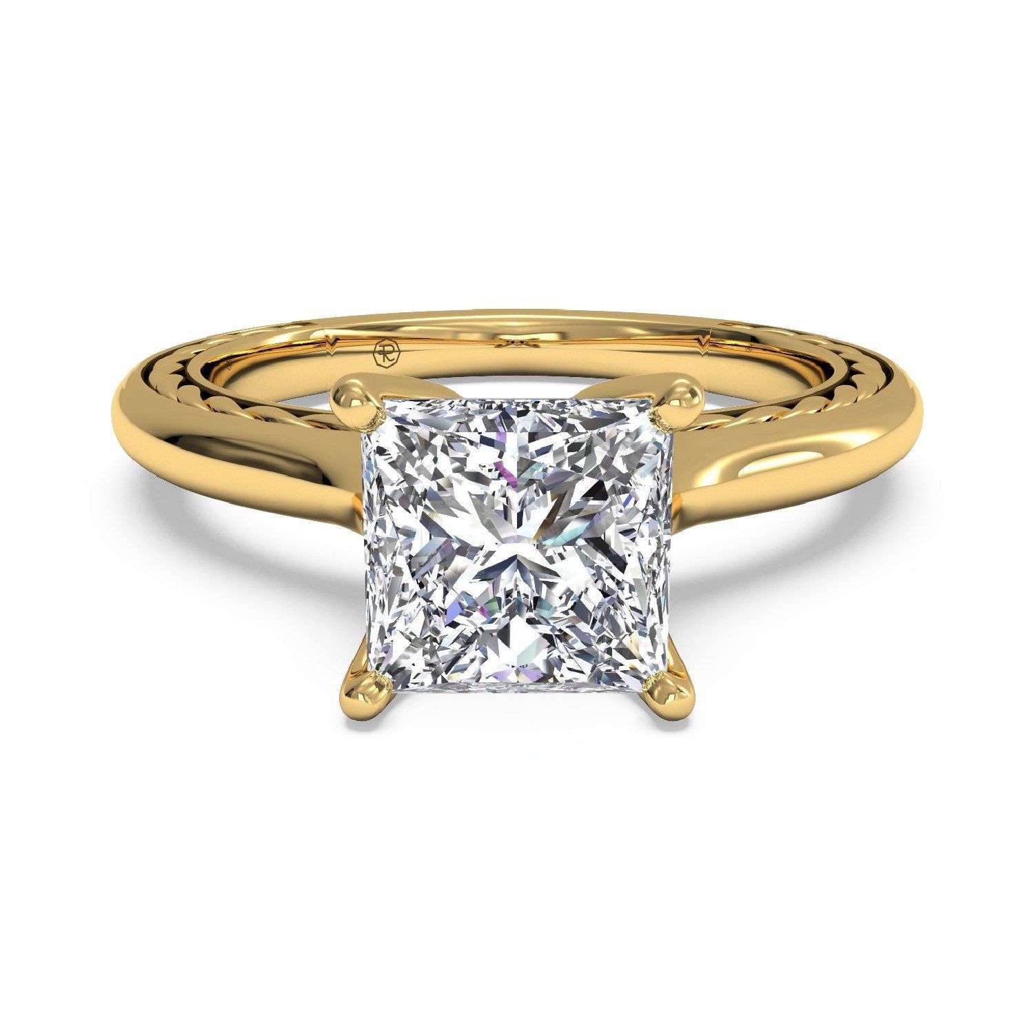 Square diamond engagement ring