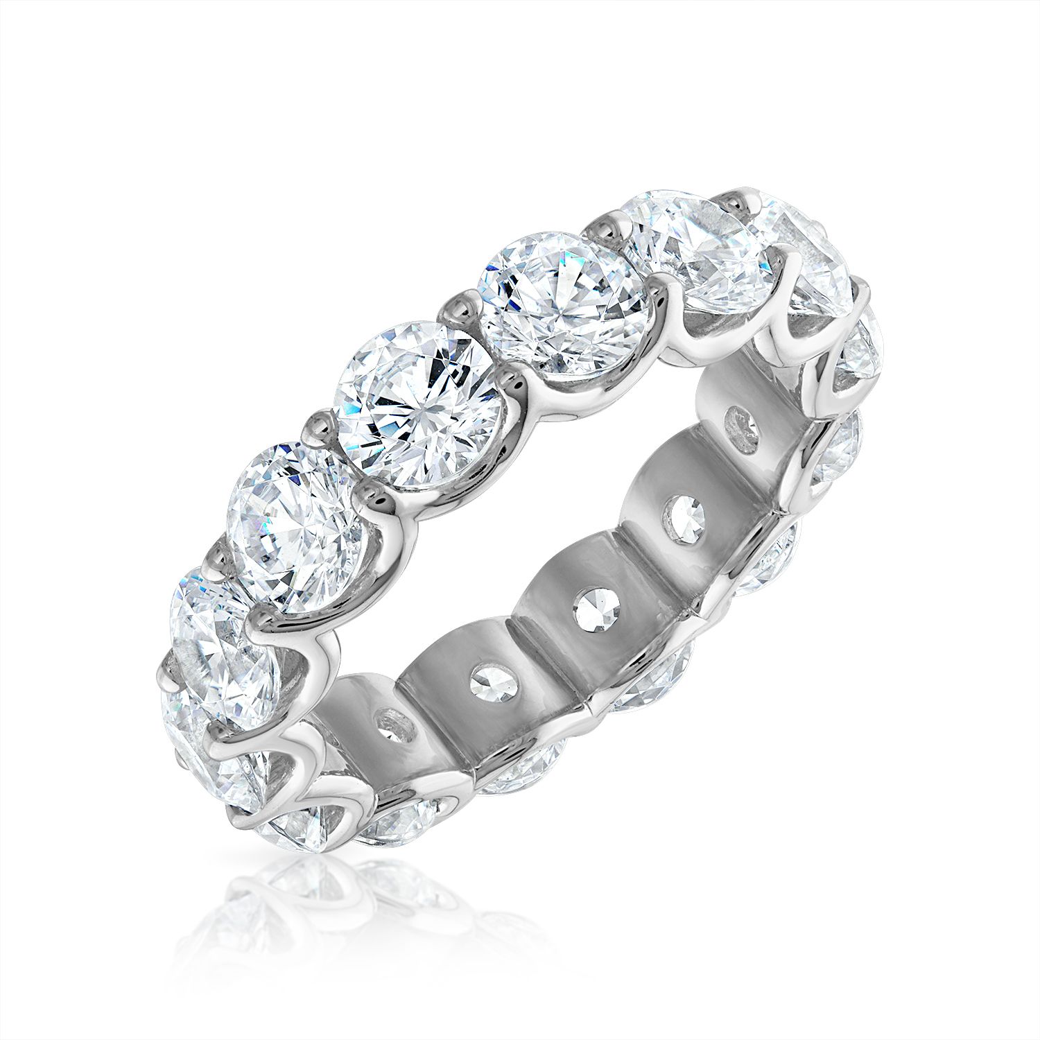 14kt White Gold/18kt White Gold/Platinum/round/perspective
