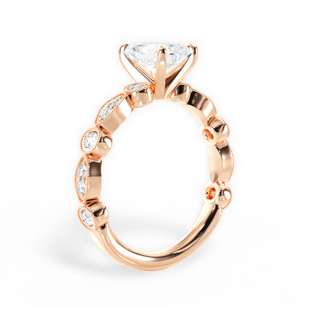 14kt Rose Gold/18kt Rose Gold/radiant/front