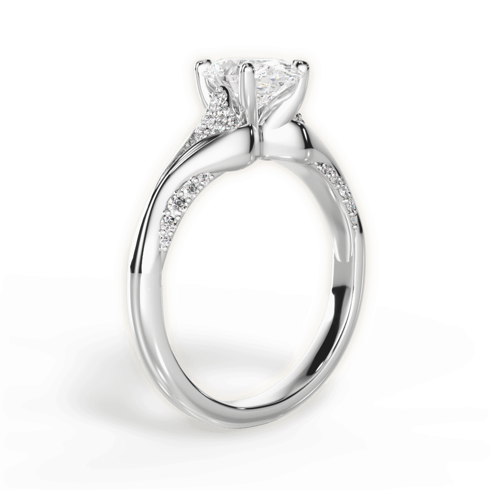 14kt White Gold/18kt White Gold/Platinum/oval/front