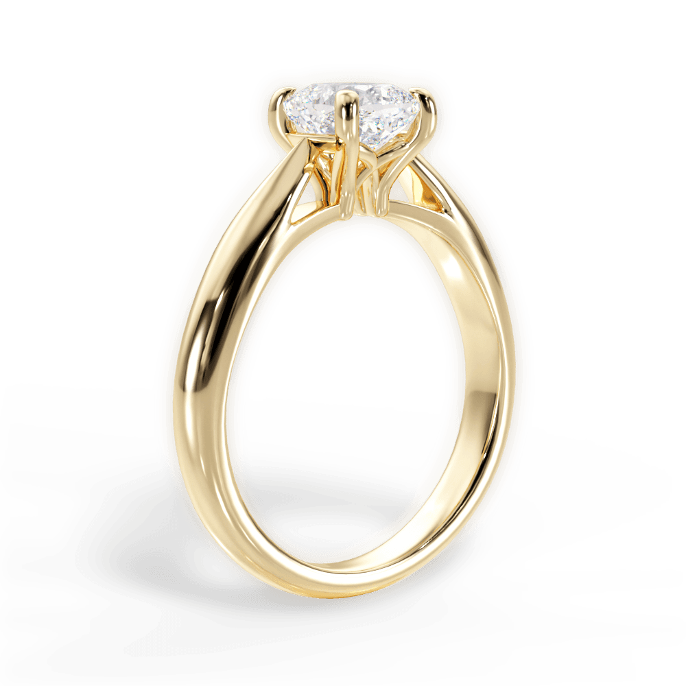 14kt Yellow Gold/18kt Yellow Gold/cushion/front