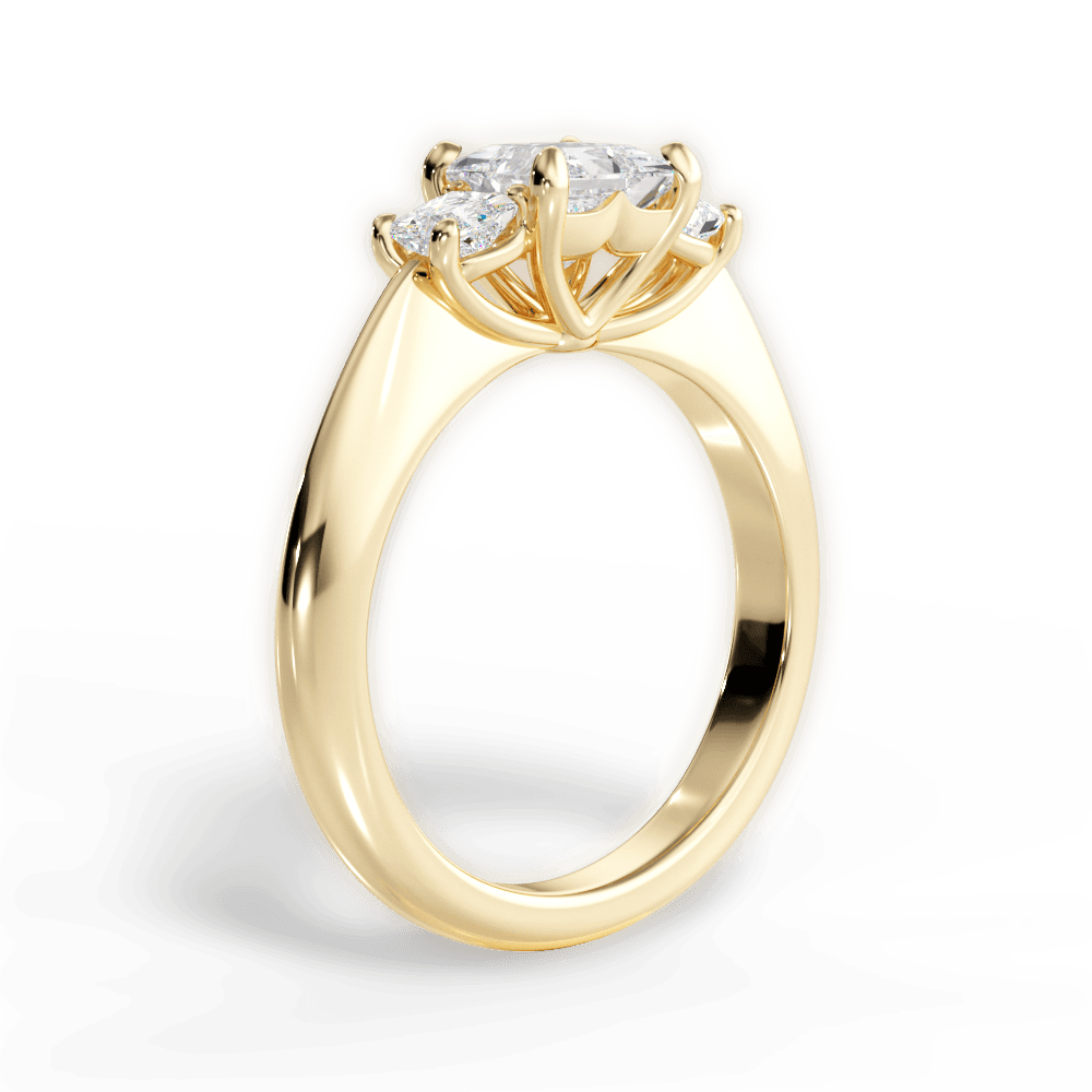 14kt Yellow Gold/18kt Yellow Gold/princess/front