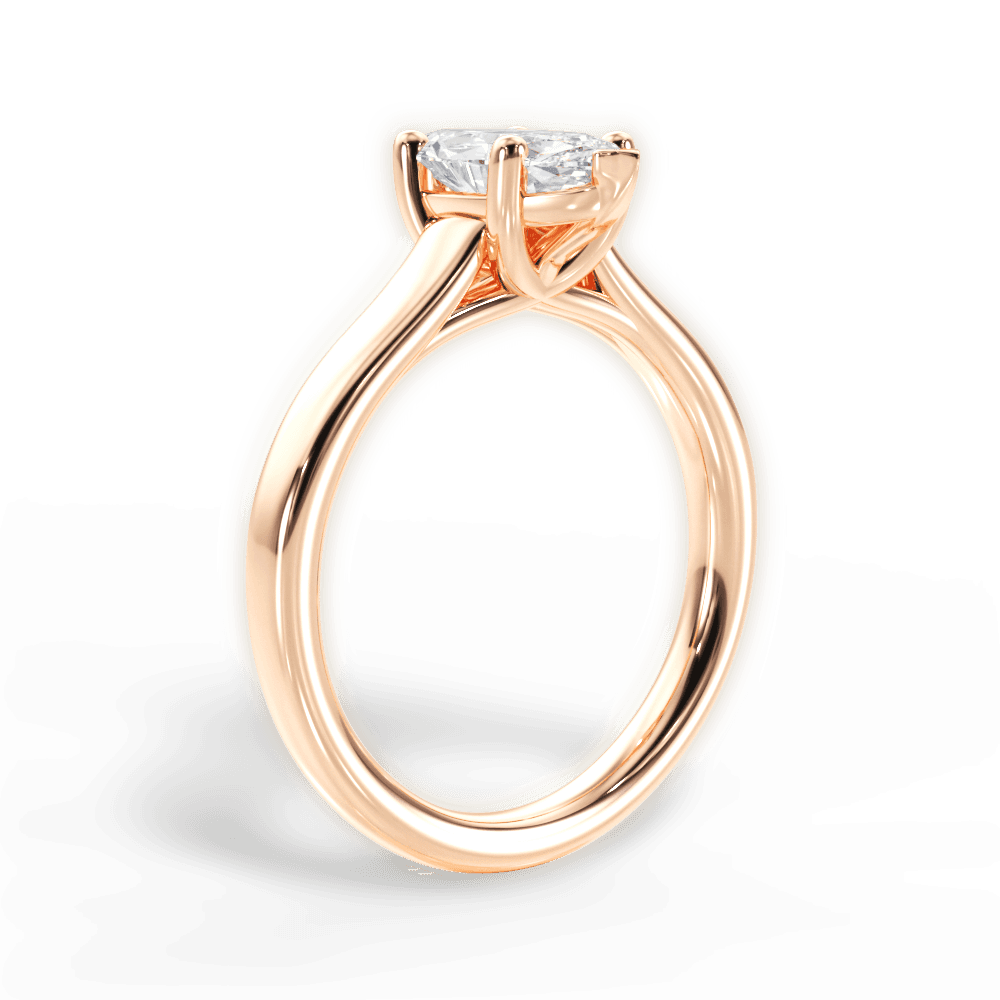 14kt Rose Gold/18kt Rose Gold/marquise/front