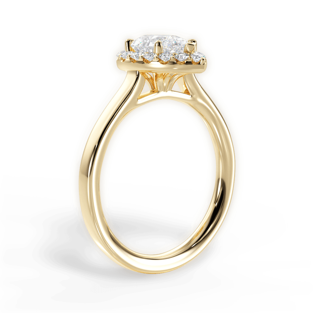 14kt Yellow Gold/18kt Yellow Gold/pear/front