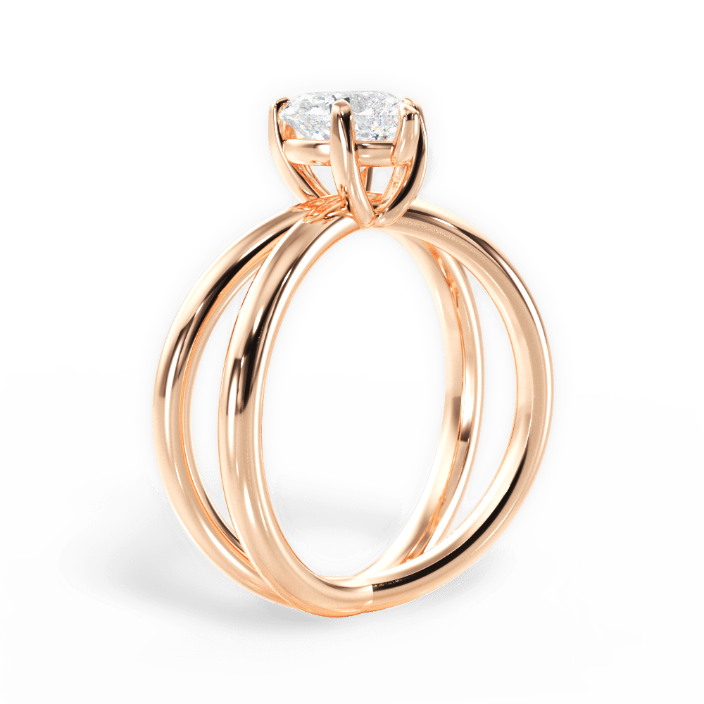 14kt Rose Gold/18kt Rose Gold/heart/front