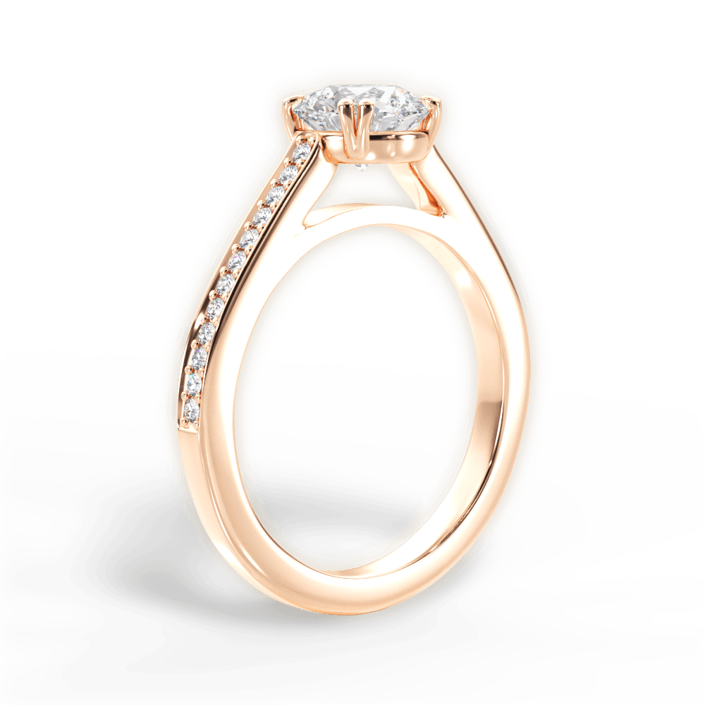 14kt Rose Gold/18kt Rose Gold/round/front