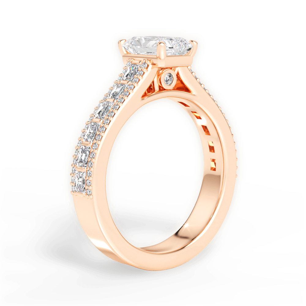 14kt Rose Gold/18kt Rose Gold/radiant/front