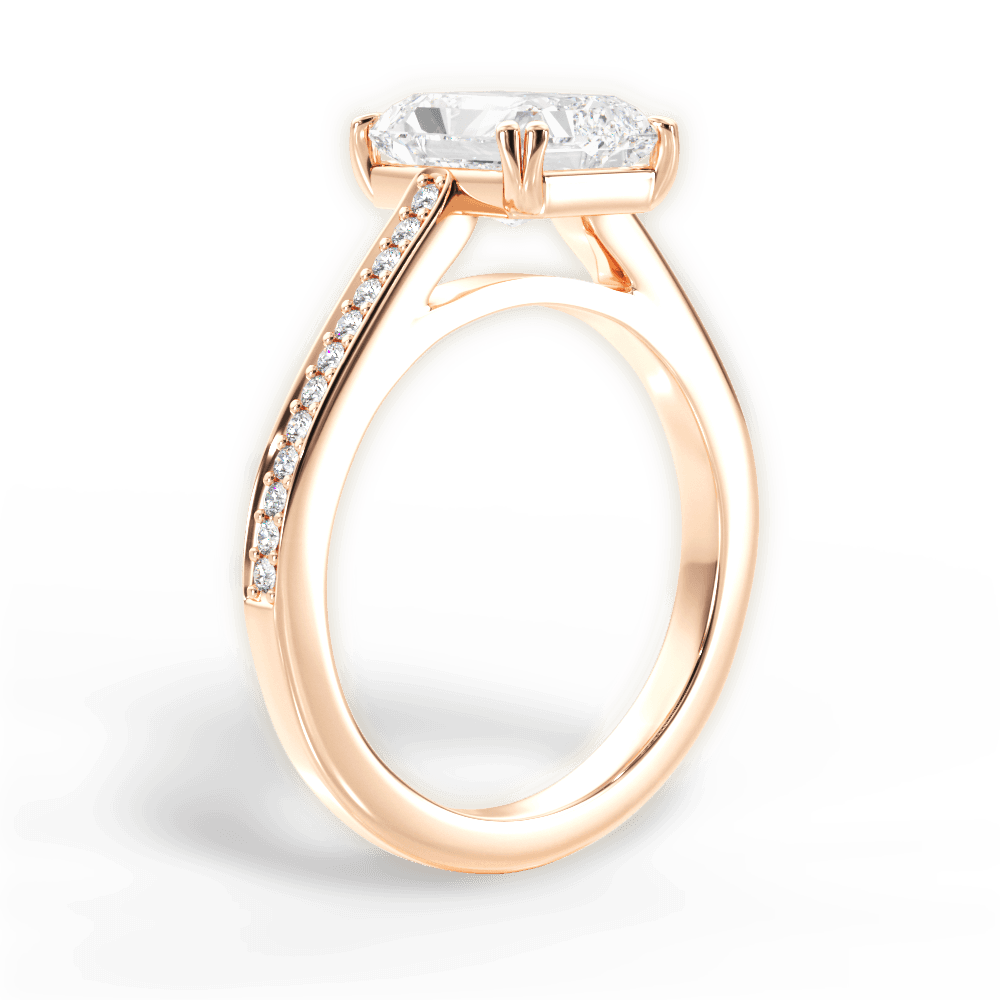 14kt Rose Gold/18kt Rose Gold/radiant/front