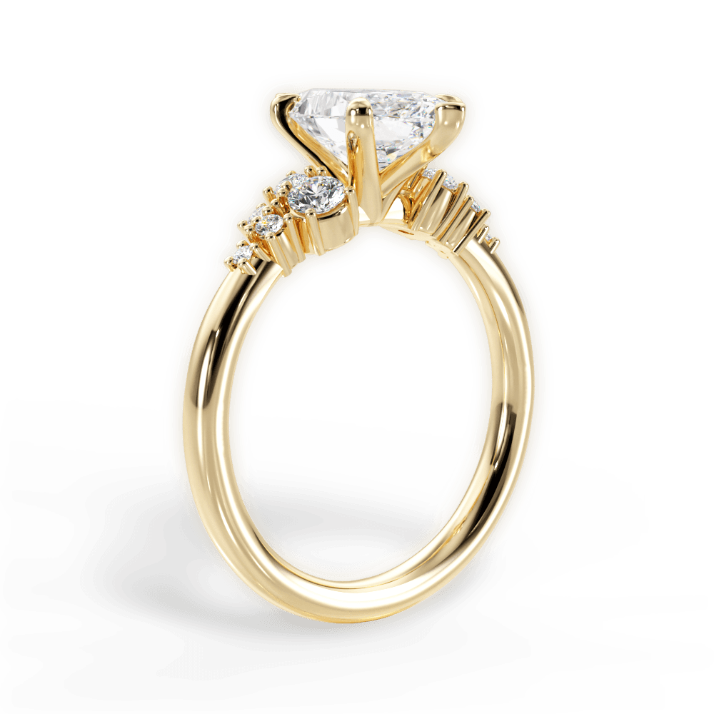 14kt Yellow Gold/18kt Yellow Gold/marquise/front